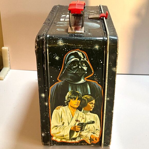 1977 Star Wars Lunch Box Darth Vader Princess Leah Luke Skywalker with thermos - Picture 5 of 13